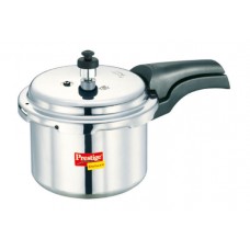 Prestige 3 Liter Aluminum Deluxe Pressure Cooker with Extra Thick Base