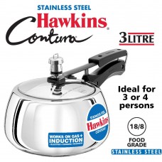 Hawkins Contura 3 Liters Stainless Steel Pressure Cooker SSC30