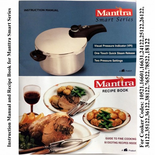 Manttra Instruction & Recipe Book Smart Series
