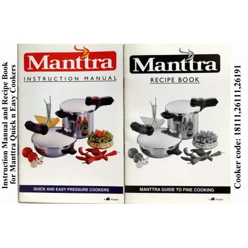 Manttra Instruction & Recipe Book Quick n Easy Alum.